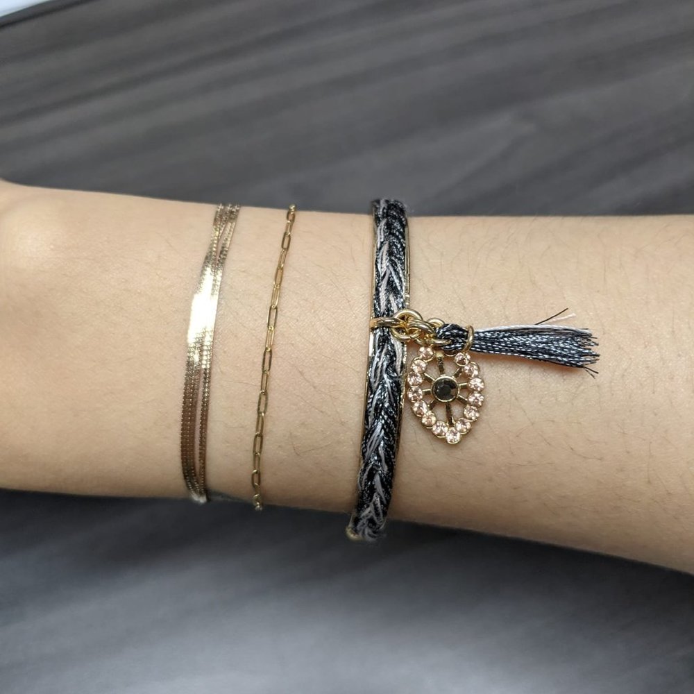 NWT Braided Evil Eye Bolo Bracelet